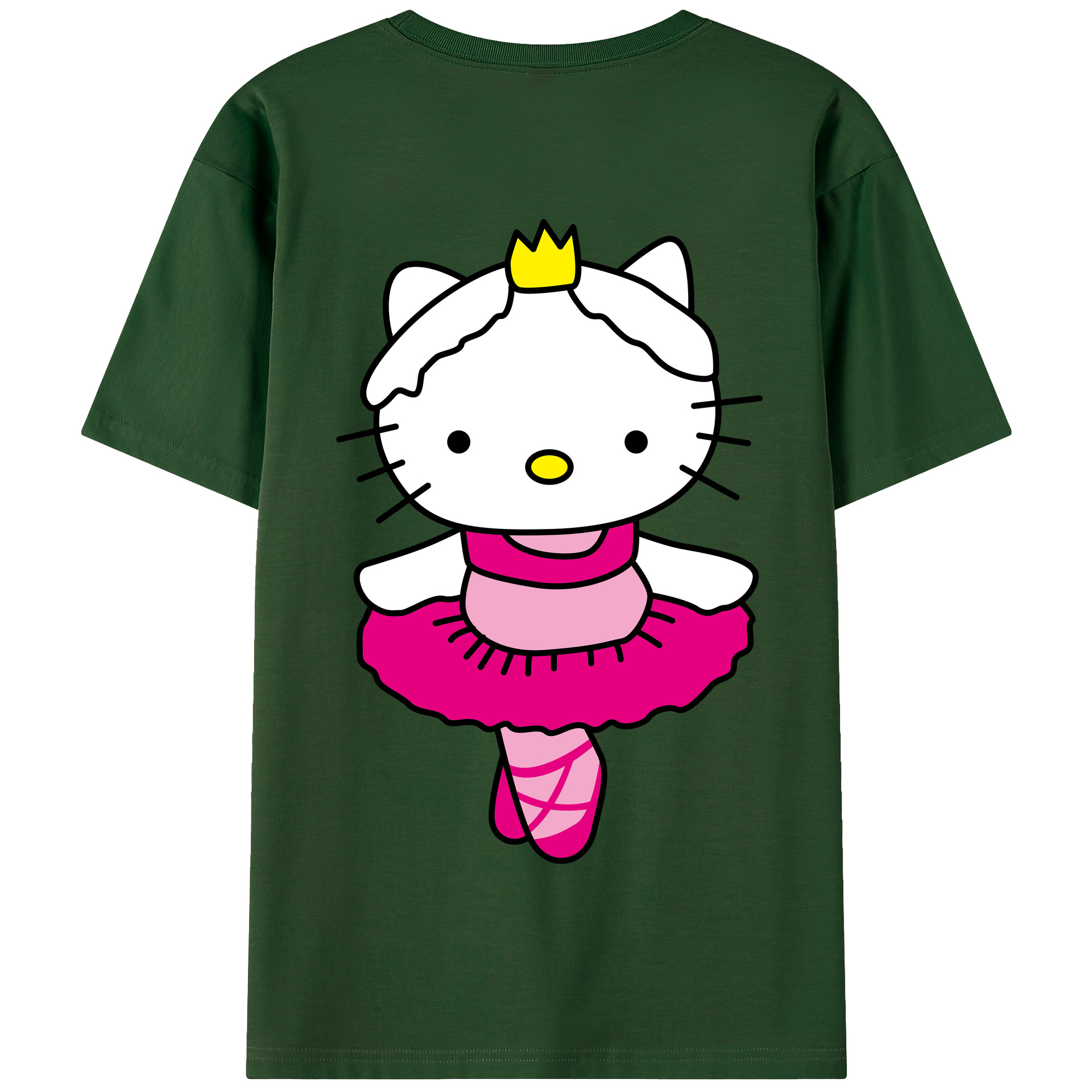 （画像用） Hello Kitty ハローキティ 綿100％半袖Tシャツ（背面プリント）